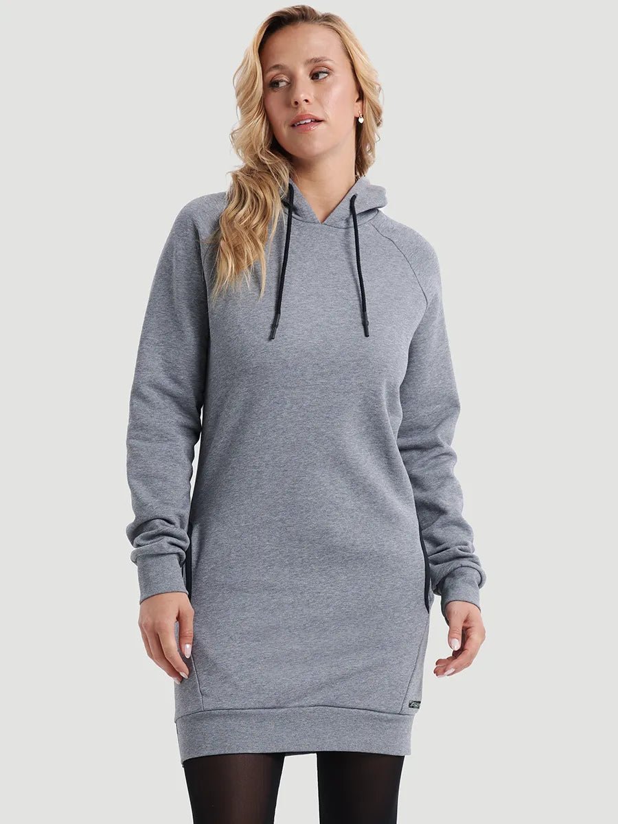Hoodie Dress - Dark Heather Grey | ORAKI Hoodie Dress - Dark Heather Grey | ORAKI