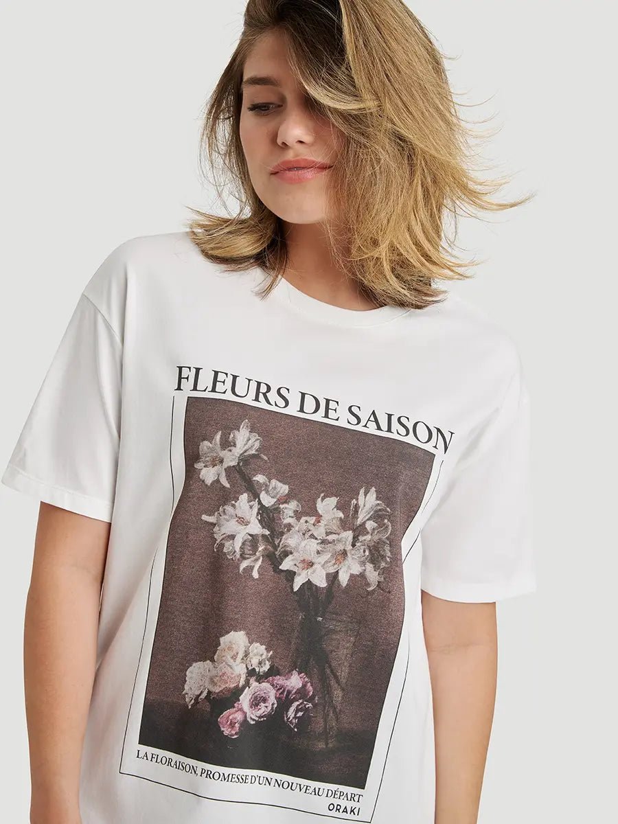 H&m T Shirt Homme Fleur T-shirt Fleurs Tropicales Tshirt Homme
