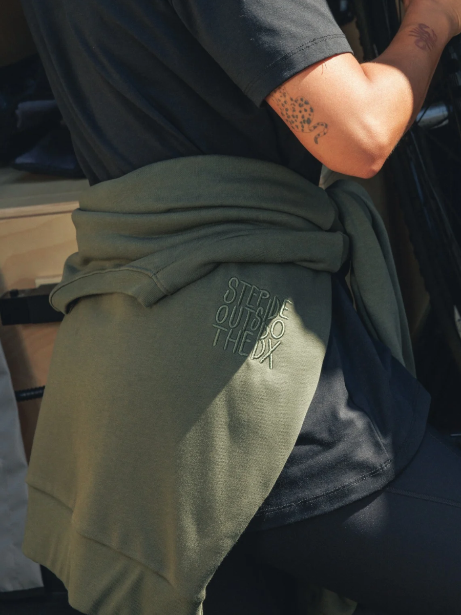 French Terry Extra Oversized Crewneck - Dark Khaki