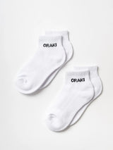 ORAKI Short Socks, 2-Pack - White