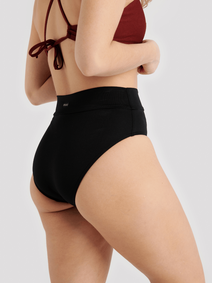 Black high waisted swimsuit bottoms clearance