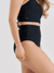 Monarque Textured High-Rise Bikini Bottom - Astral Black