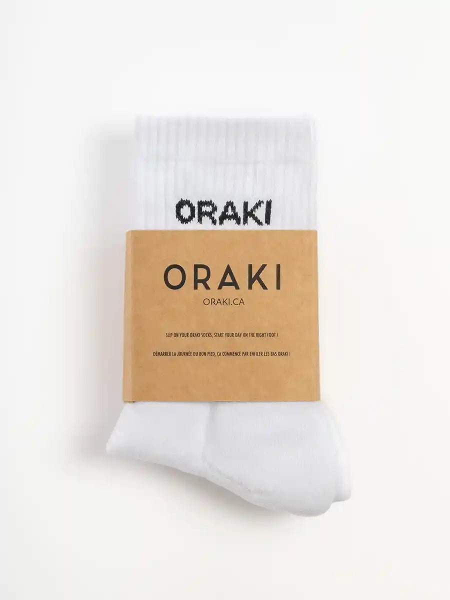 Bas ORAKI blanc paquet de 2