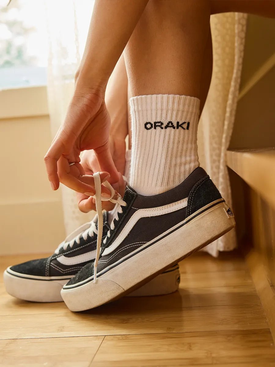 Bas ORAKI blanc paquet de 2