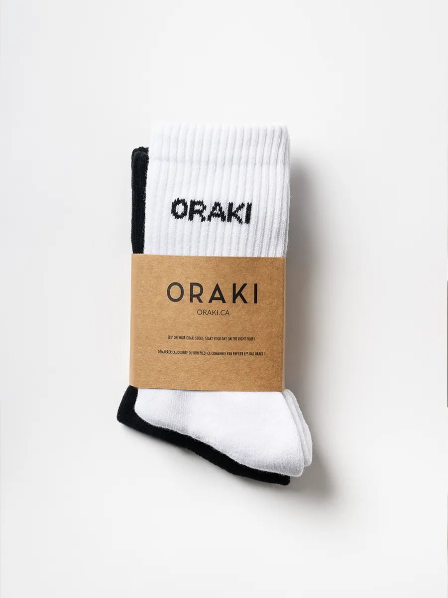 Bas ORAKI paquet de 2 - Noir + Blanc