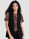 Sleeveless Fitted Blazer - Black
