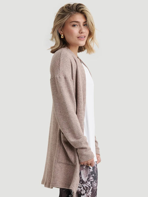 Cardigan Femme Léger à Fermeture éclair - Manches Longues, Col Montant - Tricot Doux, Coupe Décontractée - Printemps/automne - 1