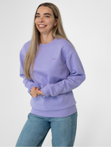 Chandail col rond ample imprimé Fleece Feel Good - Intention lila
