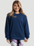 French Terry Extra Oversized Crewneck - Horizon