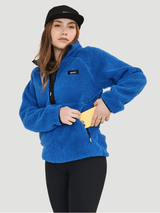 Sherpa Comfort High-Neck Half-Zip Sweater - Azura