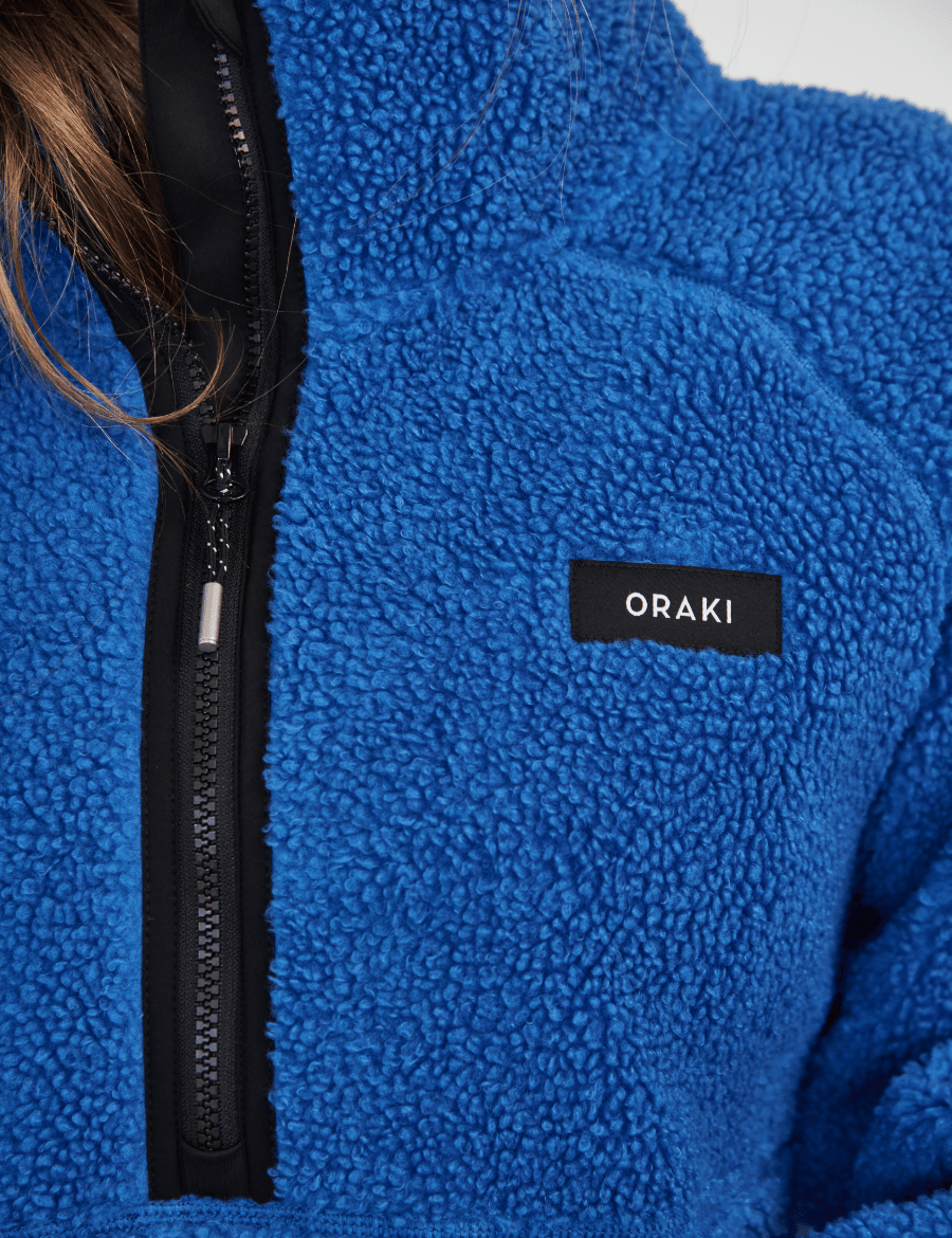 Chandail demi-zip à col montant sherpa Confort - Azura