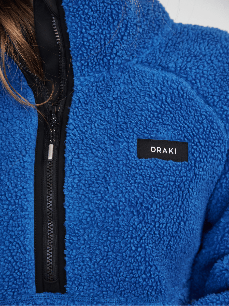 Chandail demi-zip à col montant sherpa Confort - Azura