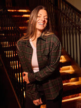 Chemise droite avec poche appliquée - Carreaux chic rustique