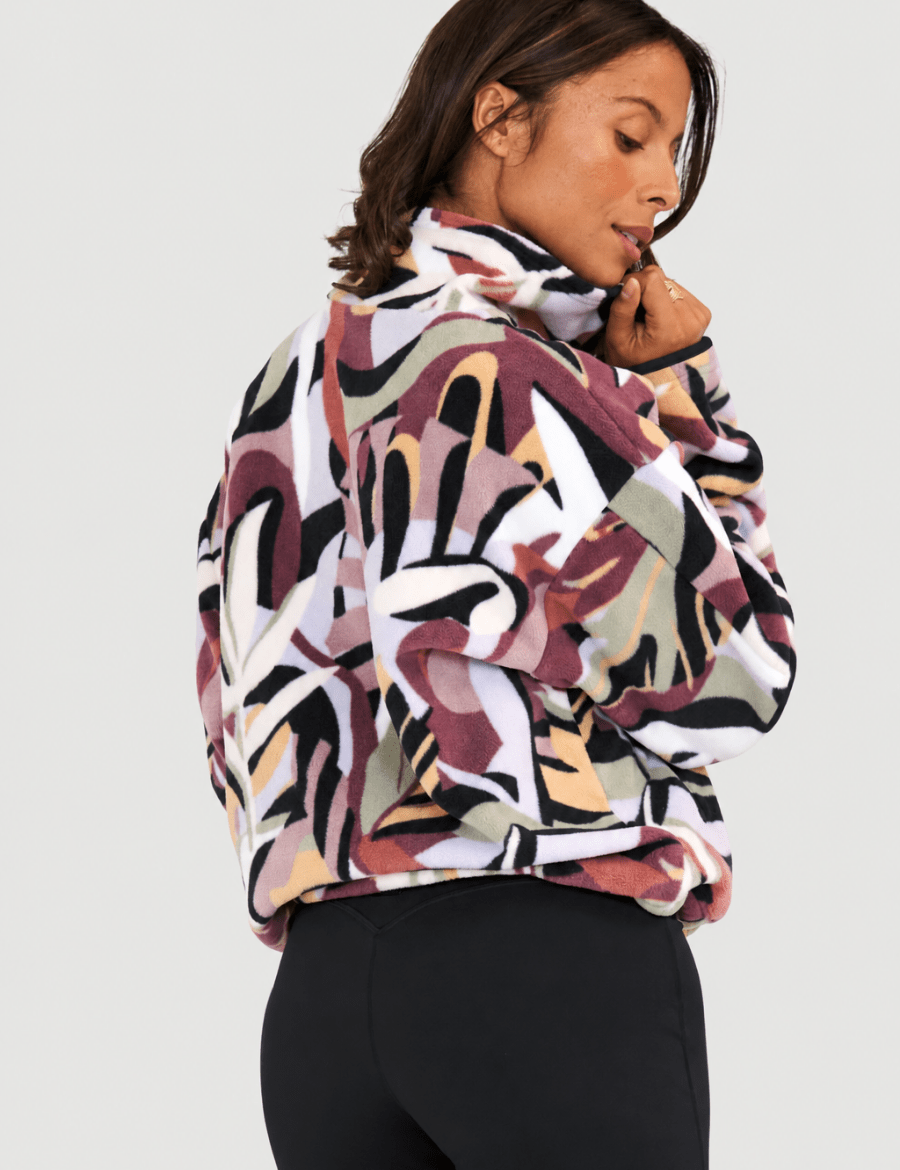 Demi-zip contrastant polaire Heat - Rivage