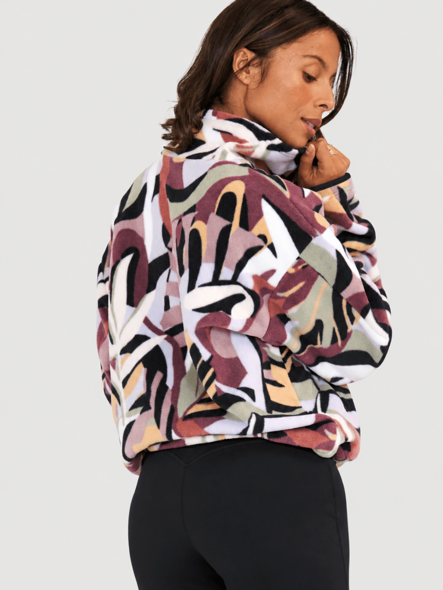 Demi-zip contrastant polaire Heat - Rivage
