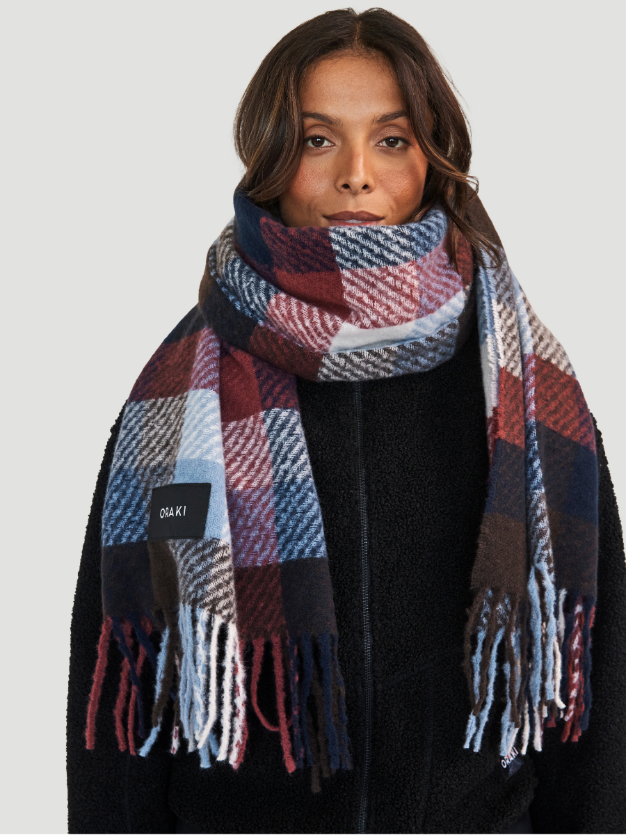 Soft Fringe Scarf - Wild Plaid