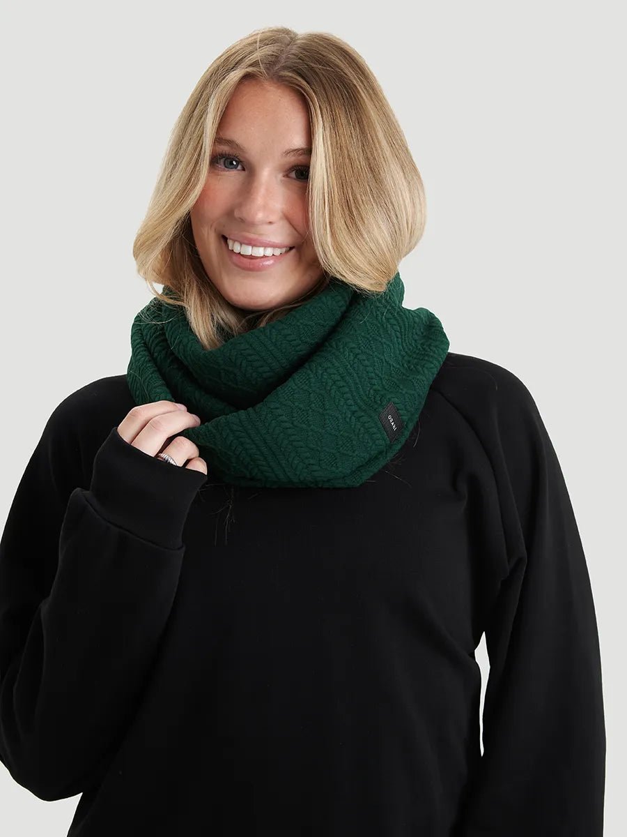 Foulard infini effet tricot - Cèdre