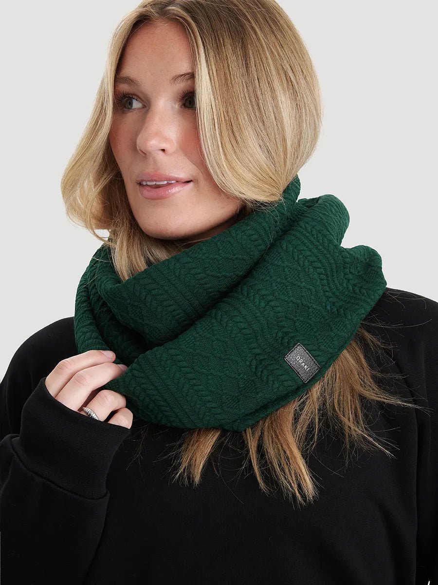 Foulard infini effet tricot - Cèdre