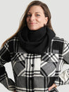 Foulard infini effet tricot - Noir