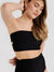 Sunny Bandeau Bikini Top with Removable Strap - Black