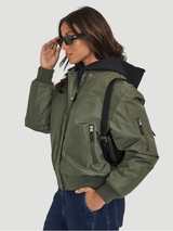 The Lined Bomber Jacket - Military Olive