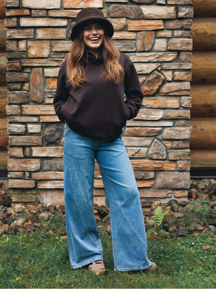 Le jean jambes larges ZOE - Saint-Laurent