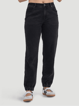 Le jean jogger NORA - Noir délavé