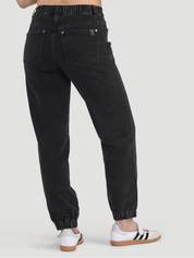 Le jean jogger NORA - Noir délavé