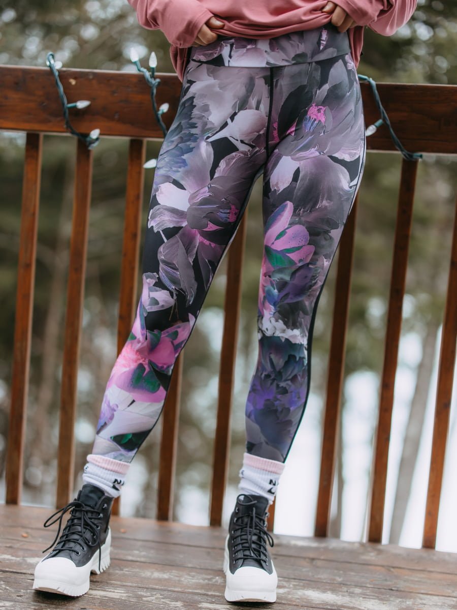 Lace finish 3/4 leggings | Made in Quebec