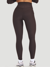 Legging taille haute avec poches Ecocurve - Cacao