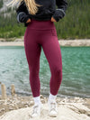 Ecocurve High-rise Legging with pockets - Dark Cherry