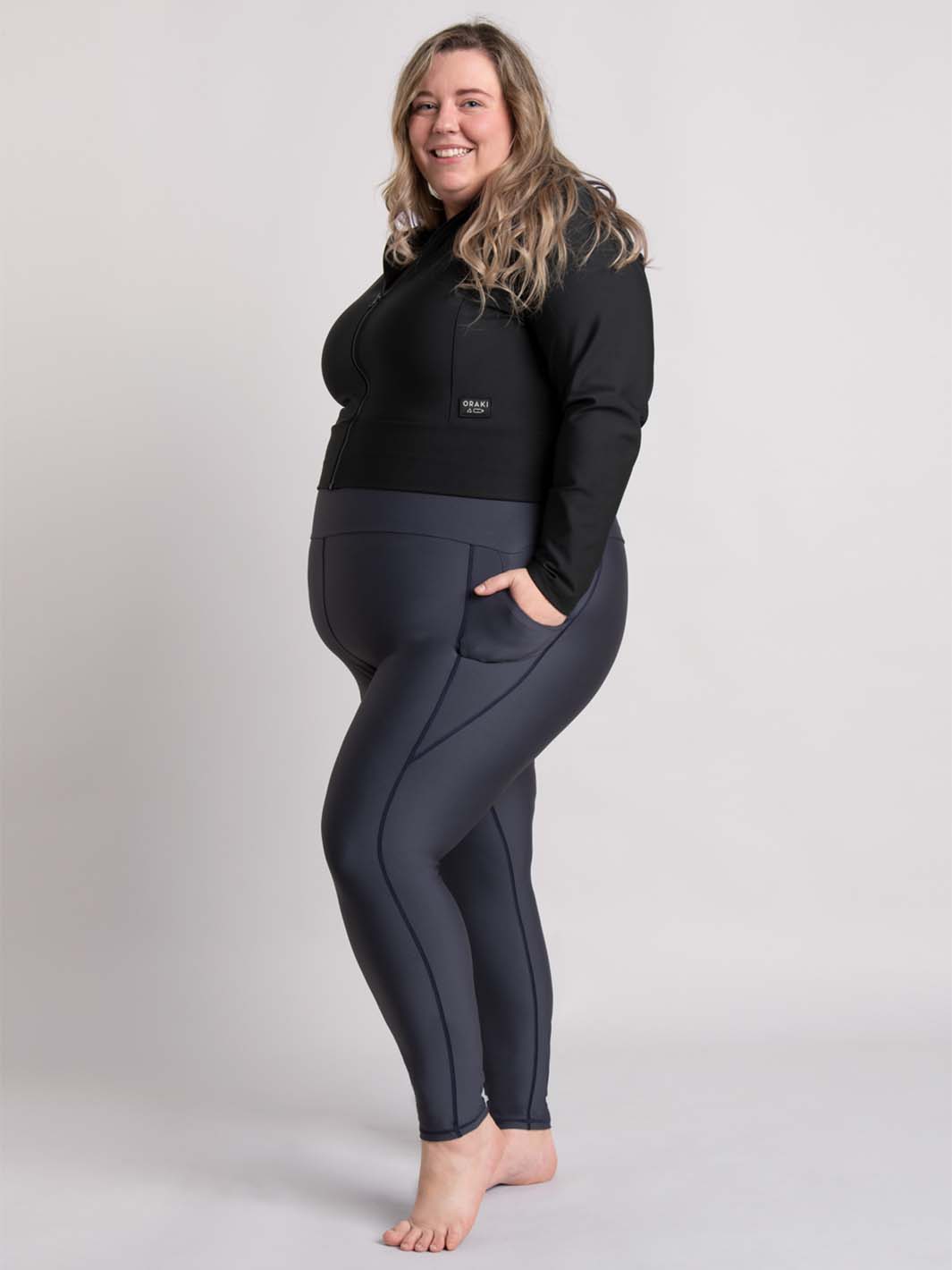 Legging Taille Haute avec Poches Ecomove - Océan