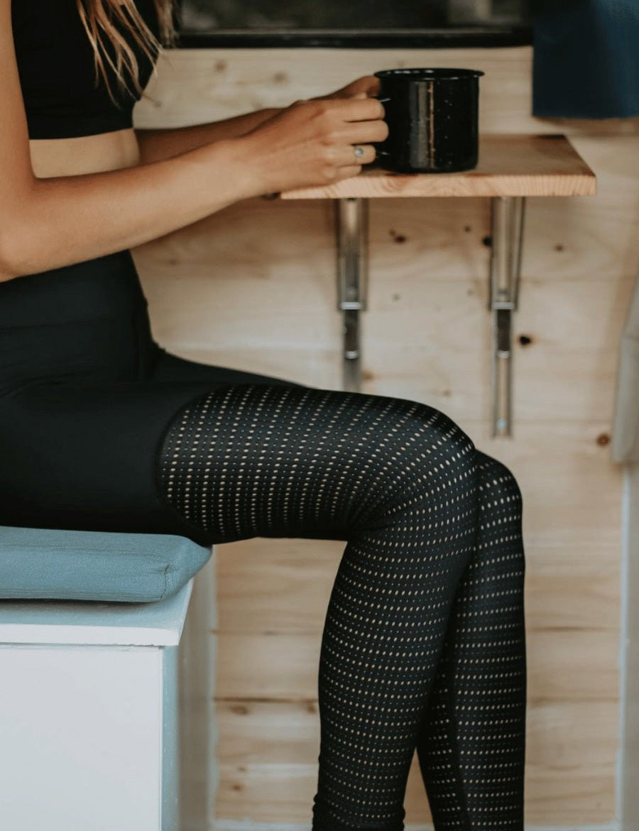 Legging Taille Haute Ecomove Eyelet - Noir