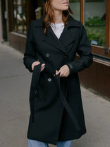Manteau long cintré trench - Noir