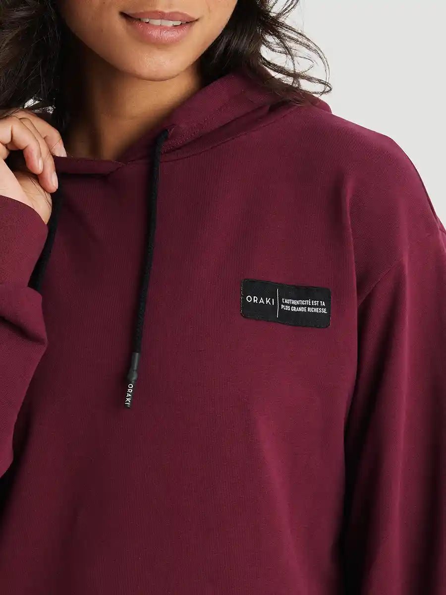 Oversized Hoodie - Bordeaux feutré