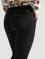 Pantalon à jambes étroites Ponte Contour - Noir
