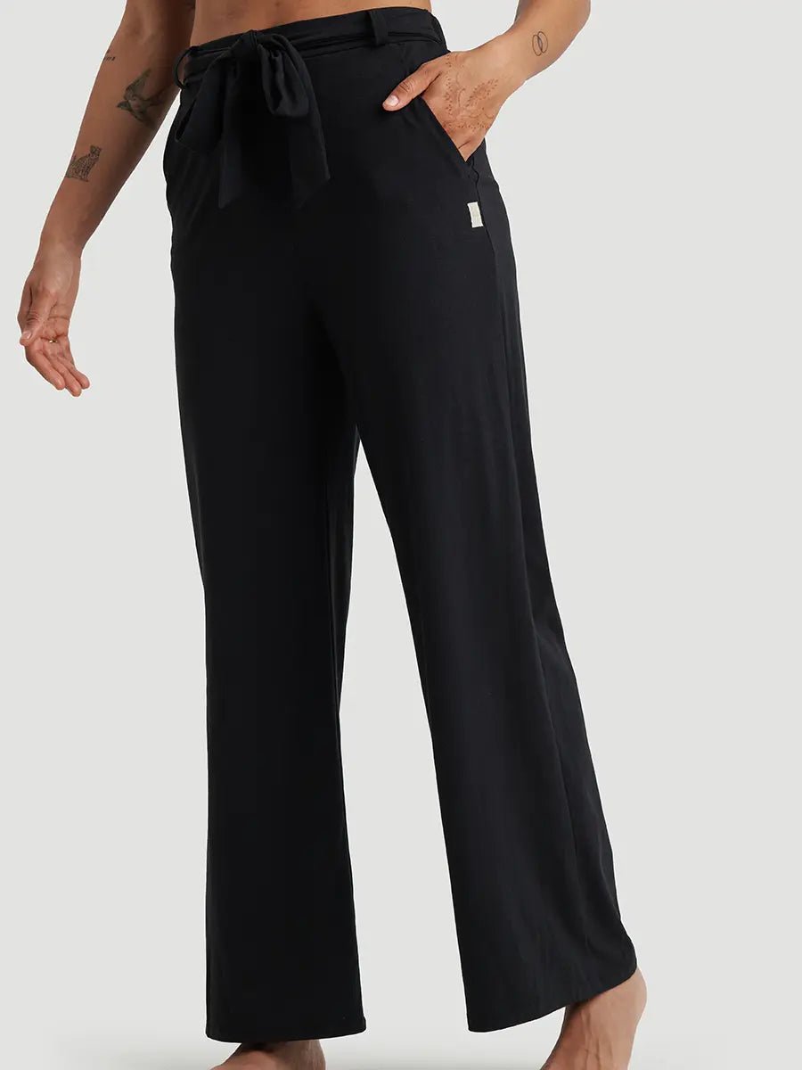 Pantalon habillé en lin mélangé - Noir - FEMME | H&M BE Pantalon habillé en lin mélangé - Noir - FEMME | H&M BE