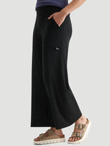 SoftTouch Wide-Leg Flowy Pants - Black