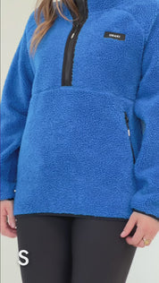 Chandail demi-zip à col montant sherpa Confort - Azura