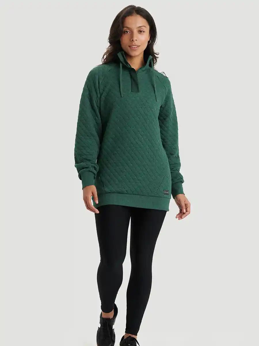 Pull demi - zip matelassée - Alpin Chiné
