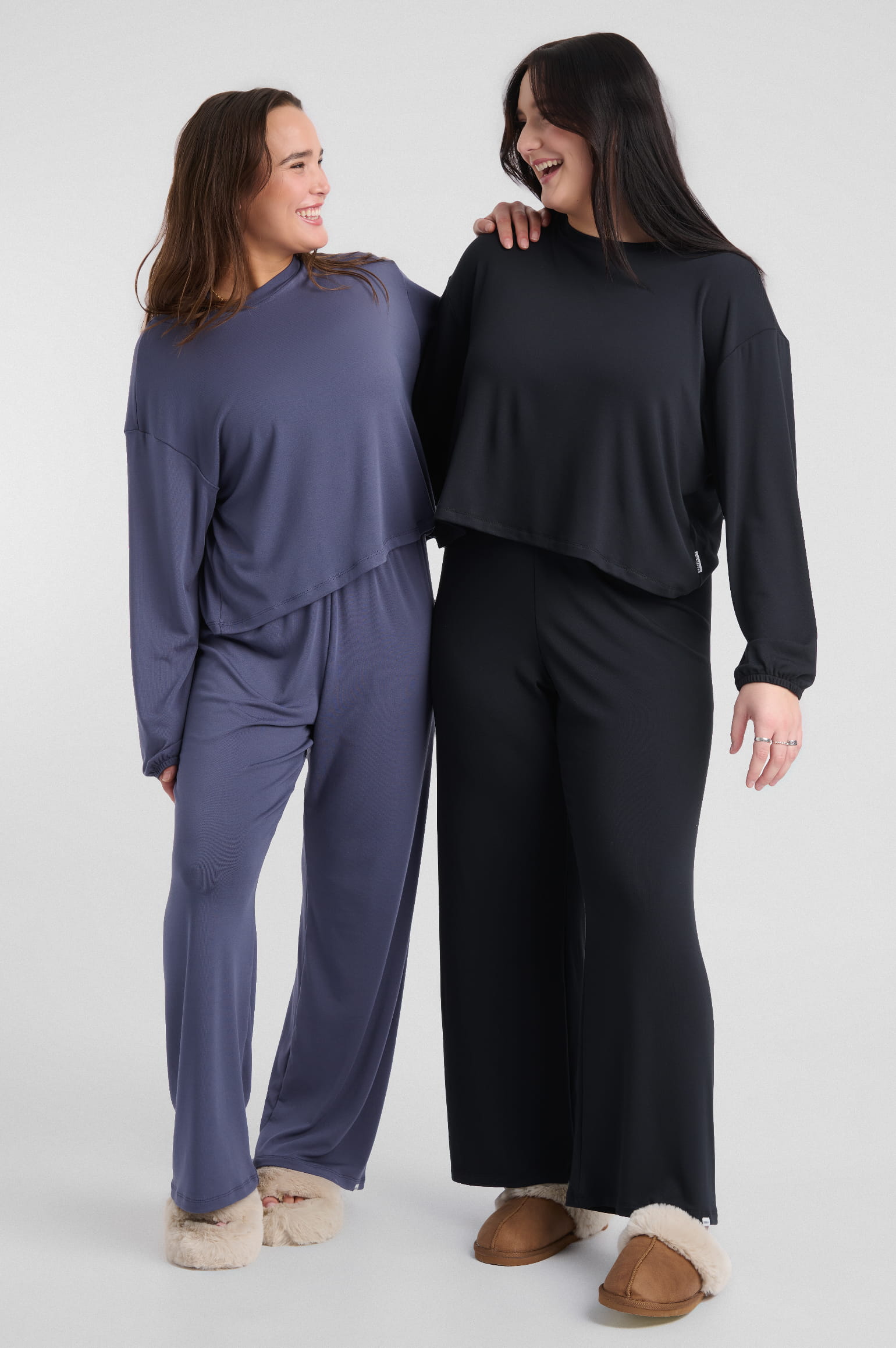 Haut à manches longues et bouffantes &amp; Pantalon à jambes larges