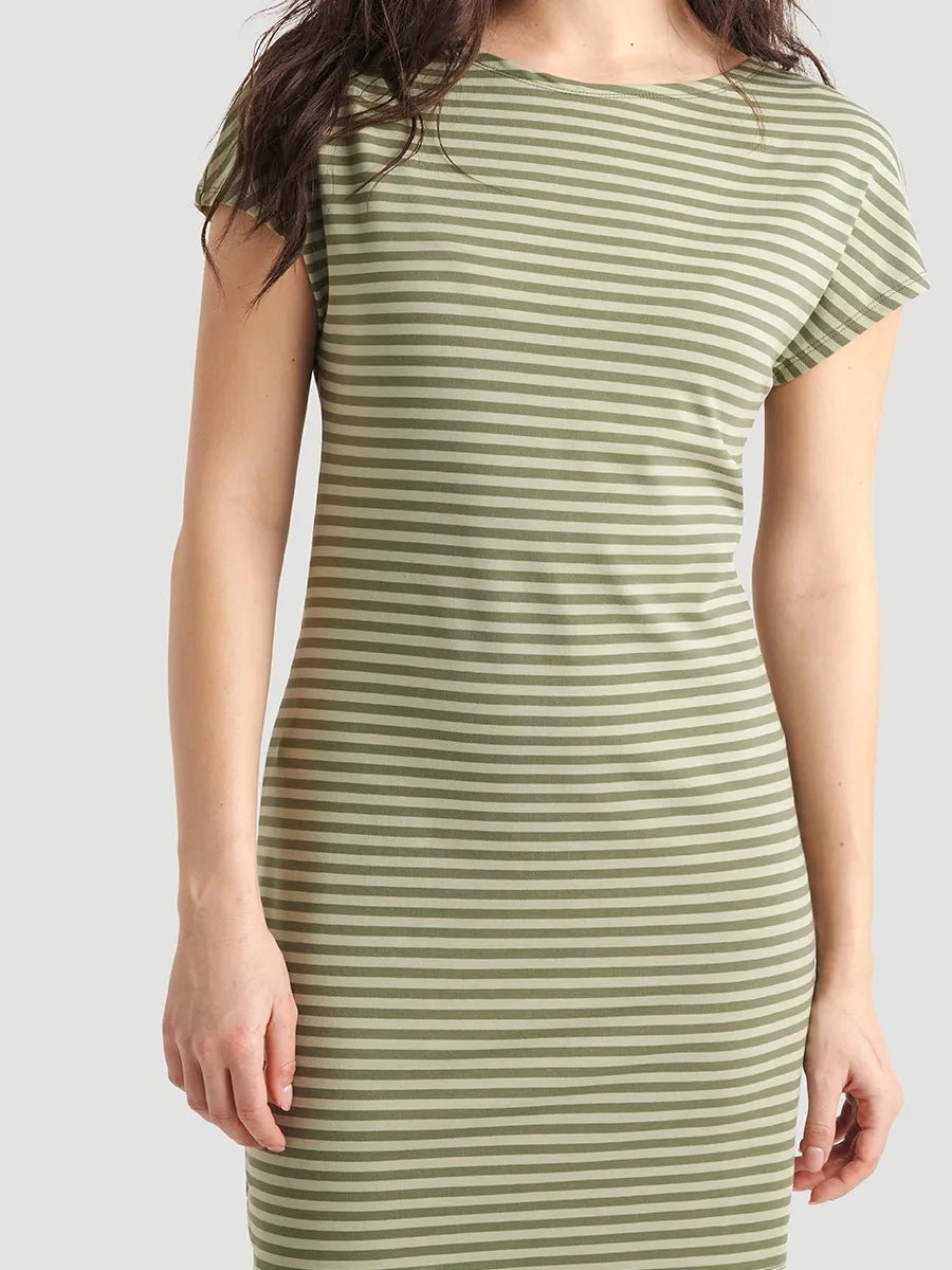 Robe à manches chauve - souris Jersey stretch - Sauge Mix