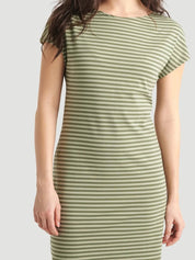 Robe à manches chauve - souris Jersey stretch - Sauge Mix