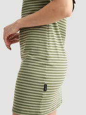 Robe à manches chauve - souris Jersey stretch - Sauge Mix