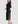 Ribbed Maxi V-Neck Long-Sleeved Dress - Charcoal Grey