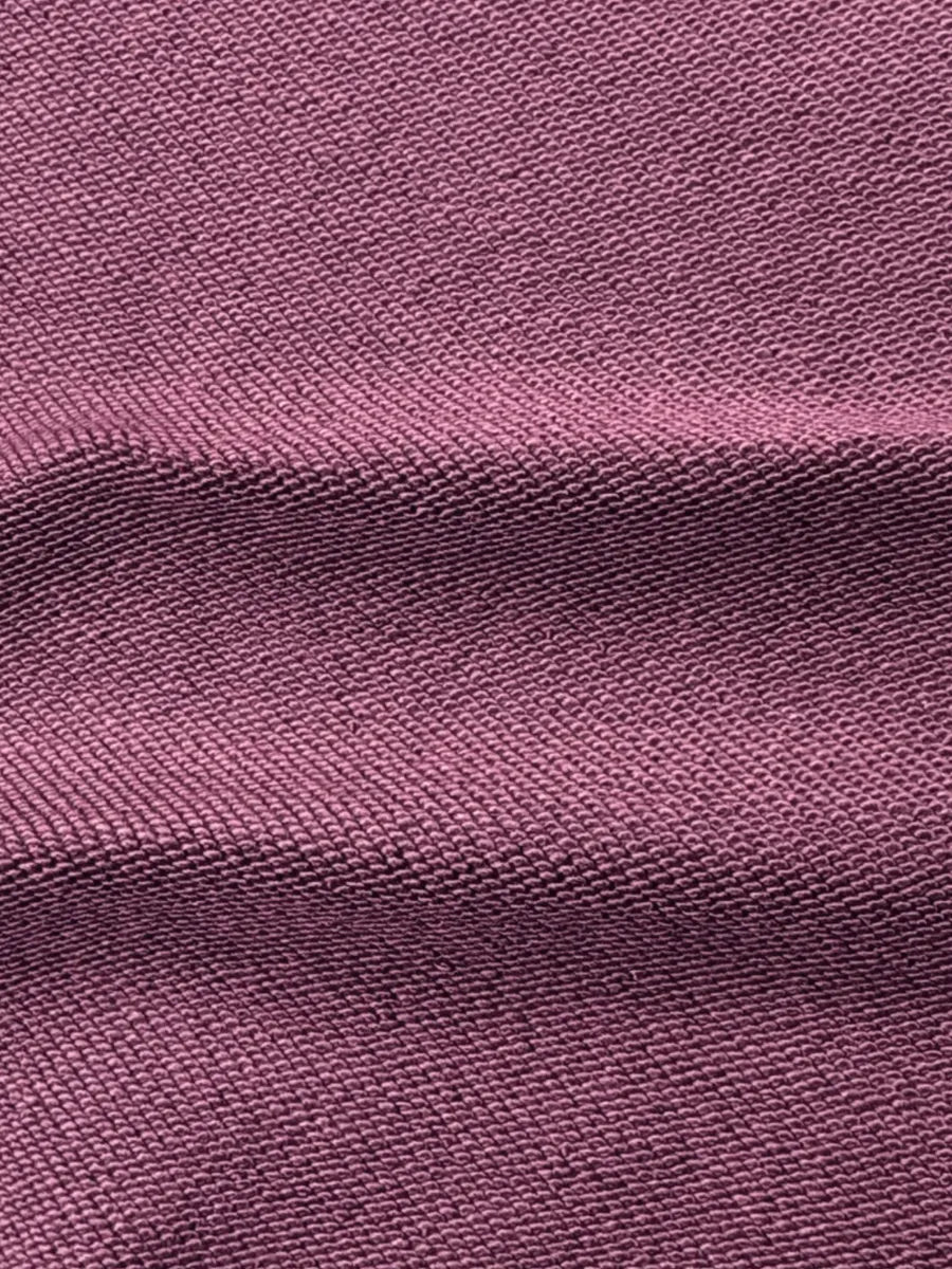 Robe manches 3/4 avec ceinture Terry Stretch - Prune clair