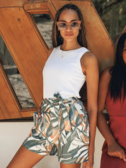 Short taille haute avec ceinture Naïa™ - Happy hour