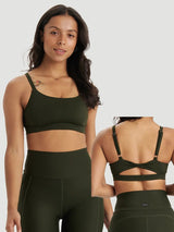 Ecoflex Glory Sports Bra with Twisted Back - Forest