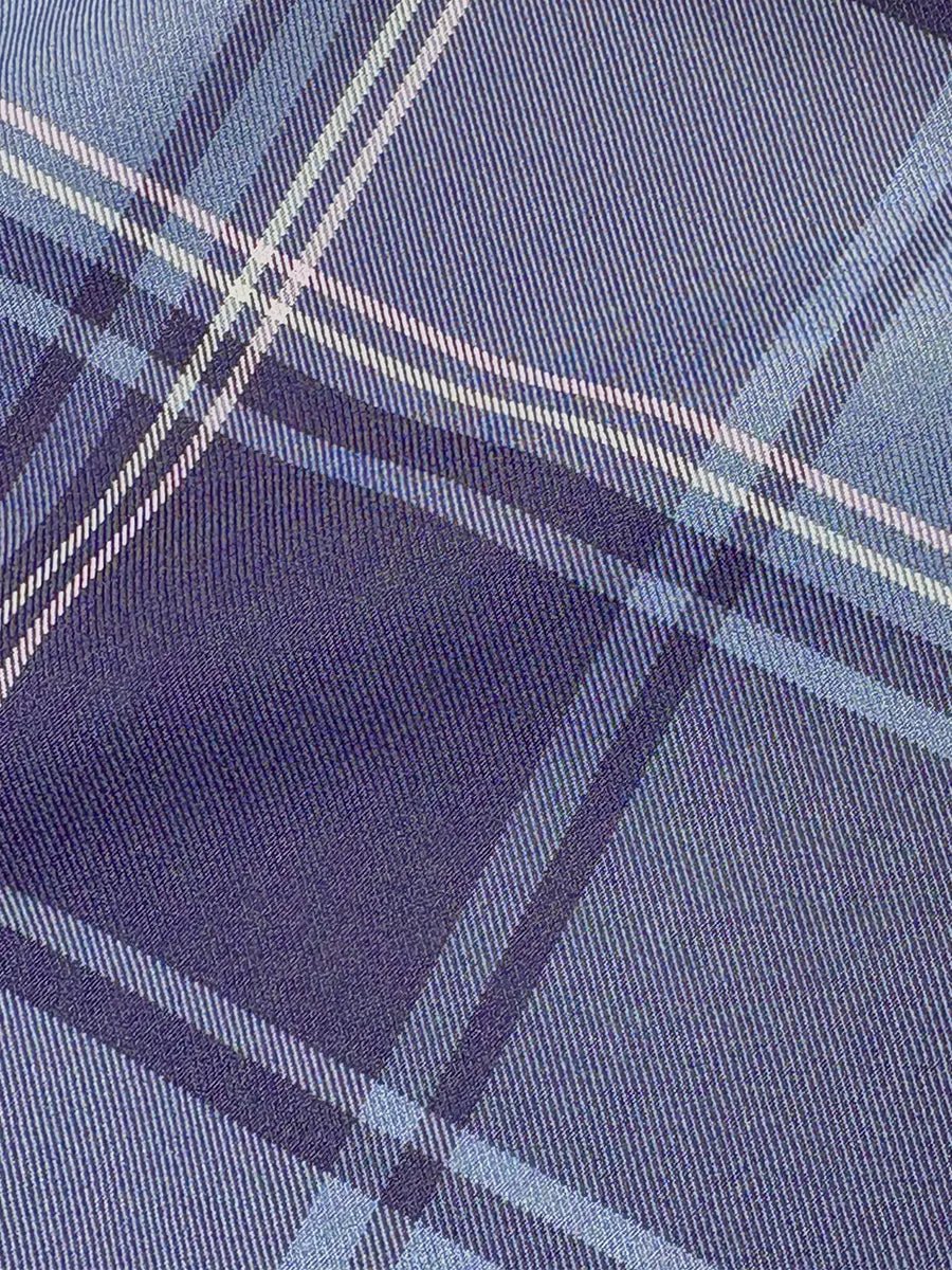 Surchemise infroissable avec poche appliquée - Carreaux indigo