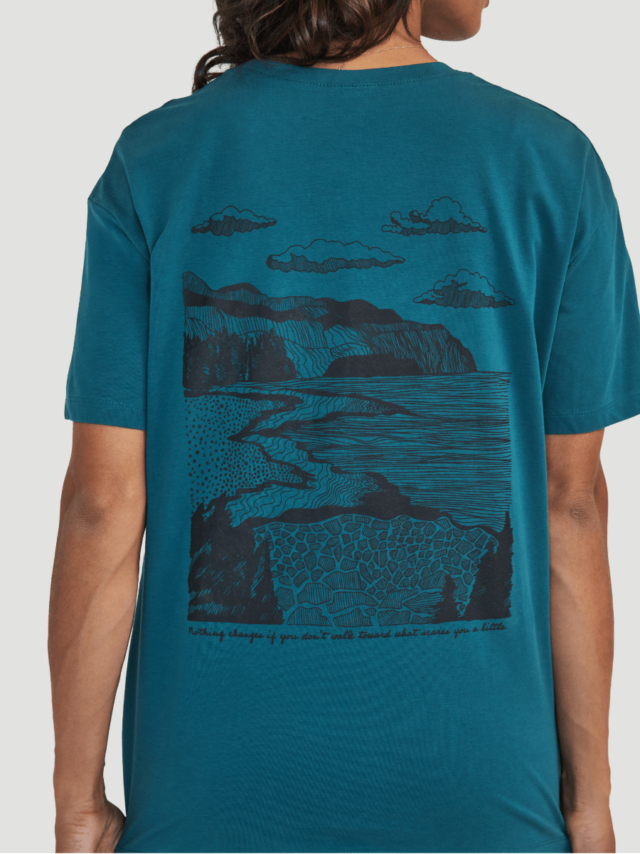 T-shirt ample imprimé Jersey fluide - Boréal
